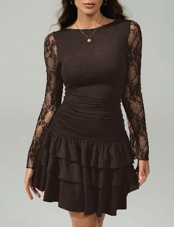 Rochie scurta SHEIN, maro