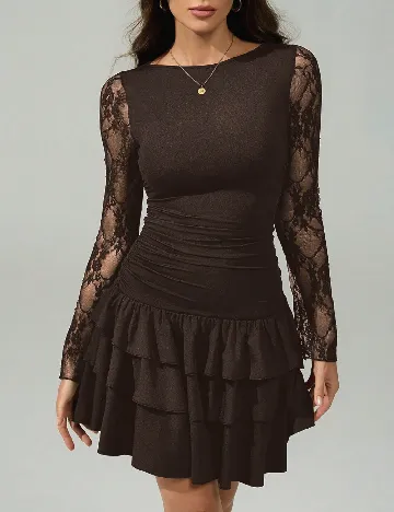 Rochie scurta SHEIN, maro