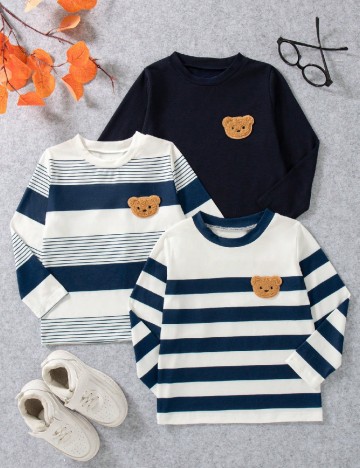 Set bluze 3 bucati Shein Kids, mix culori