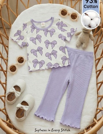 Compleu Cozy Pixies, mov/alb