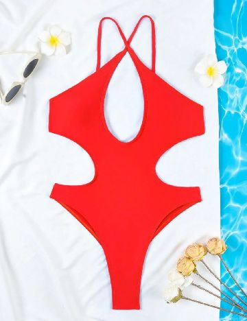 Costum de baie SHEIN, rosu