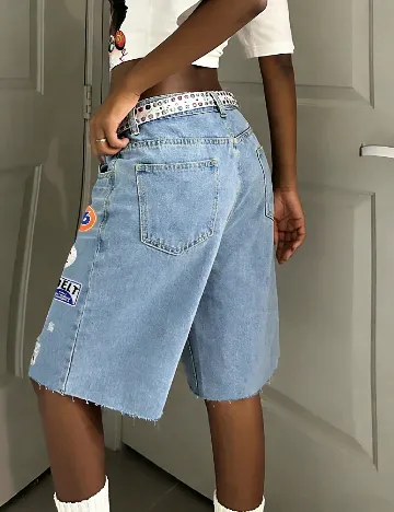 Pantaloni scurti SHEIN, albastru