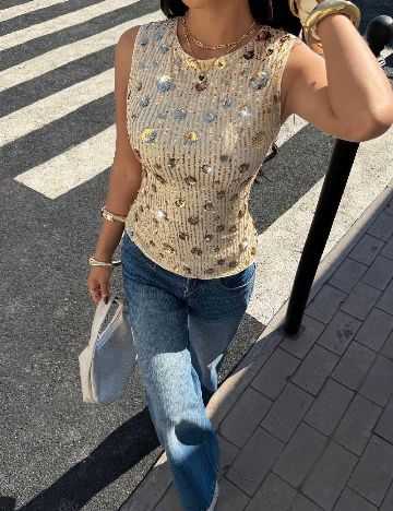 Top SHEIN, crem