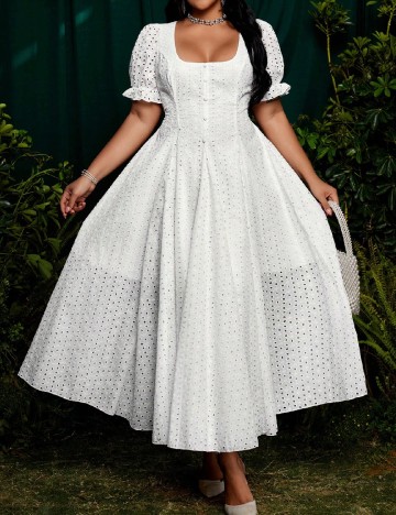 Rochie lunga SHEIN CURVE, alb