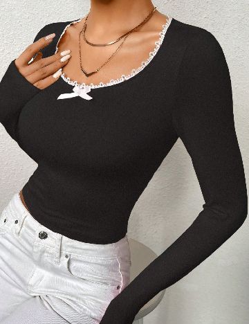 Bluza SHEIN CURVE, negru