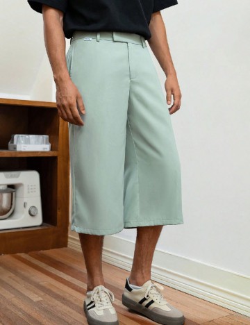 Pantaloni trei sferturi SHEIN, verde