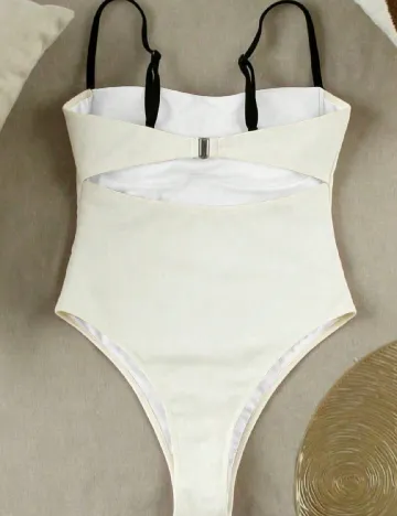 Costum de baie SHEIN, ecru