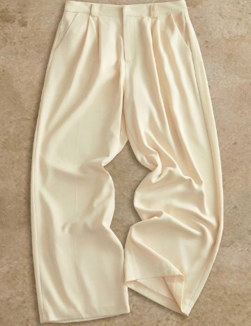 Pantaloni Anewsta, crem