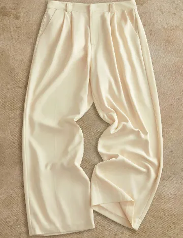 Pantaloni Anewsta, crem