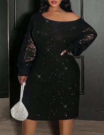 Rochie scurta SHEIN CURVE, negru