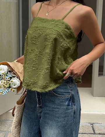 Top SHEIN, verde