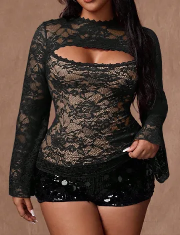 Bluza SHEIN CURVE, negru