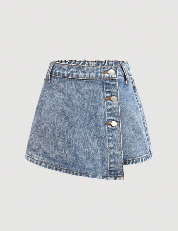 Fusta pantalon Shein Kids, albastru
