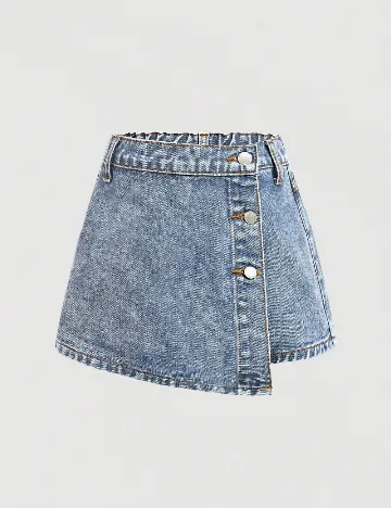 Fusta pantalon Shein Kids, albastru