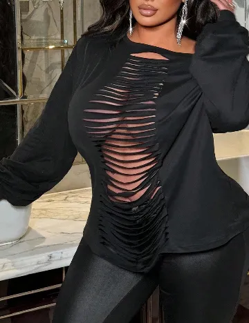 Bluza SHEIN CURVE, negru