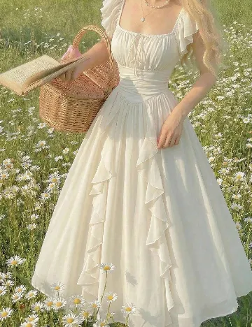 Rochie lunga SHEIN, ecru
