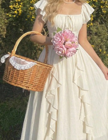 Rochie lunga SHEIN, ecru