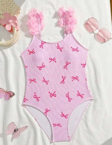 Costum de baie Shein Kids, roz