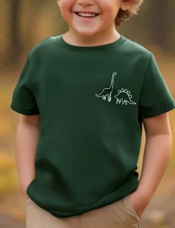Tricou Shein Kids, verde