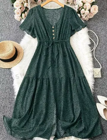 Rochie medie SHEIN CURVE, verde