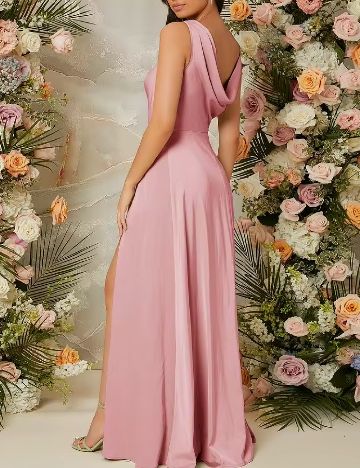 Rochie lunga SHEIN, roz pudra