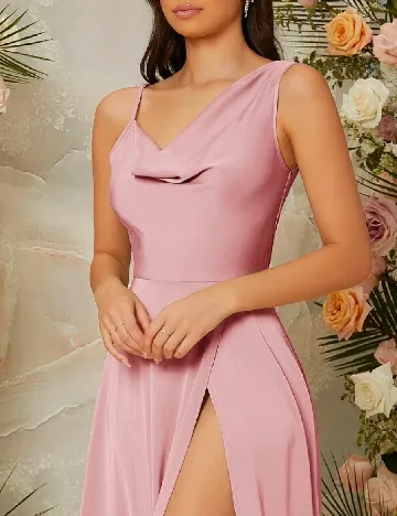 Rochie lunga SHEIN, roz pudra
