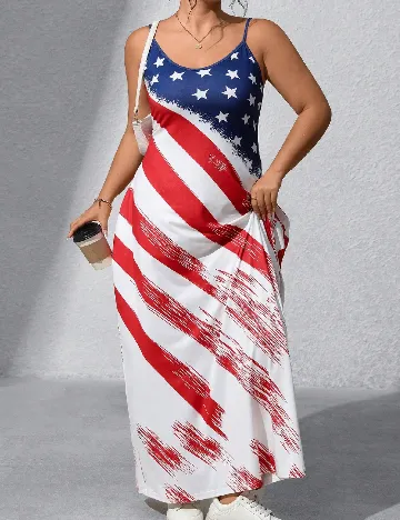 Rochie lunga SHEIN CURVE, mix culori