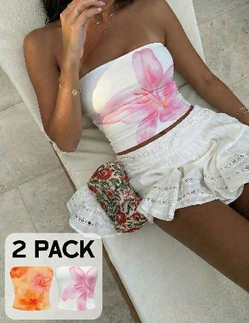 Set topuri 2 bucati SHEIN, mix culori