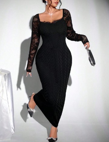 Rochie lunga SHEIN CURVE, negru