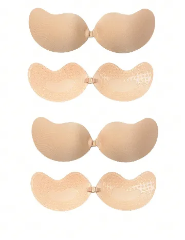 Set cupe de silicon 2 bucati SHEIN, crem