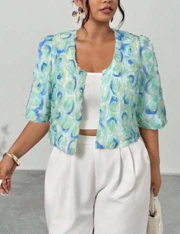 Bluza SHEIN CURVE, verde
