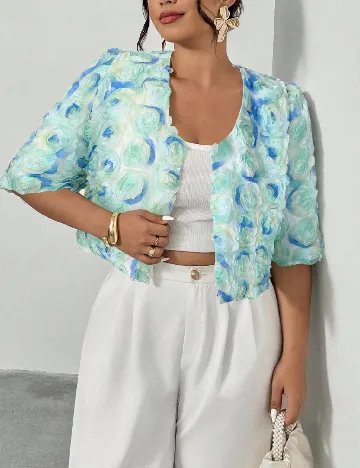 Bluza SHEIN CURVE, verde