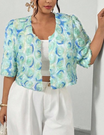 Bluza SHEIN CURVE, verde