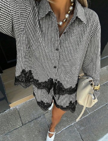 Compleu SHEIN, negru/alb
