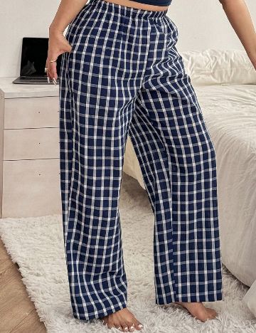 Pantaloni de pijama Dazy Plus Size, albastru