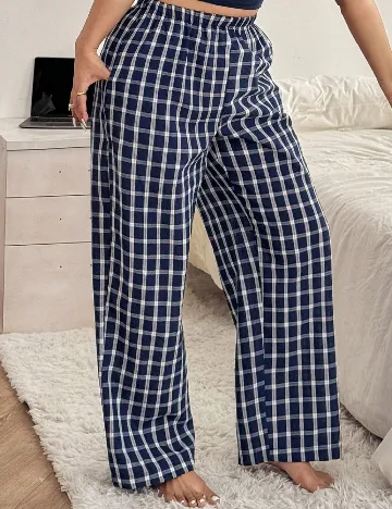 Pantaloni de pijama Dazy Plus Size, albastru