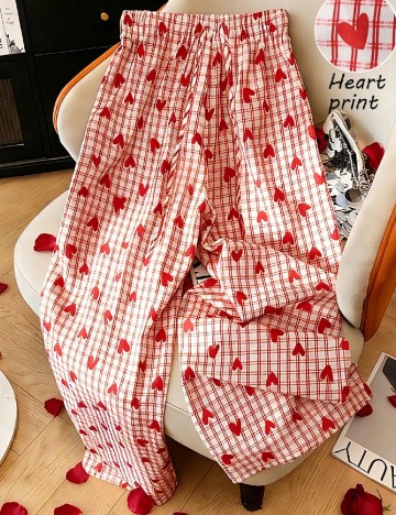 Pantaloni SHEIN, rosu