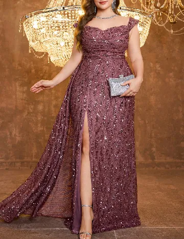 Rochie lunga UNITHORSE Plus Size, mov
