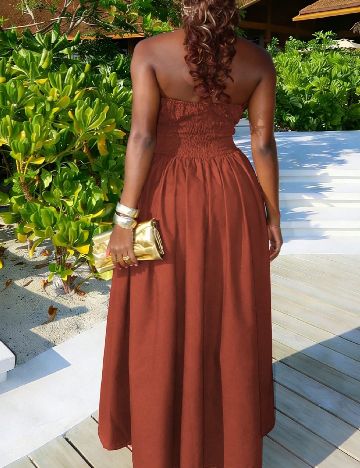 Rochie lunga SHEIN CURVE, maro
