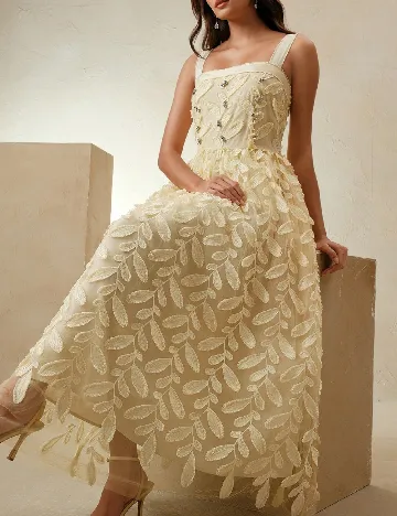 Rochie medie Anewsta, galben