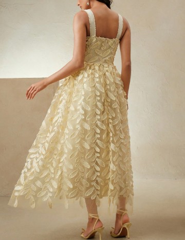 Rochie medie Anewsta, galben