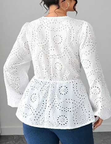Bluza SHEIN CURVE, alb