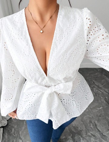 Bluza SHEIN CURVE, alb