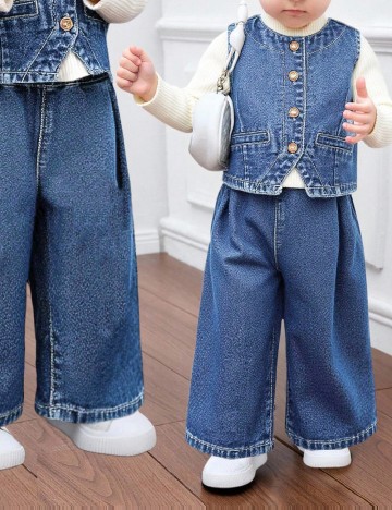 Compleu Shein Kids, albastru