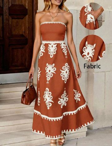 Rochie lunga SHEIN, caramiziu