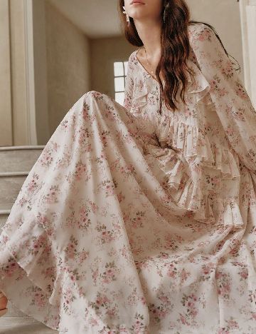 Rochie lunga SHEIN, crem