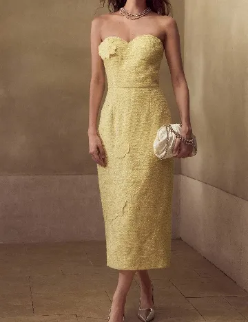 Rochie medie MOTF, galben