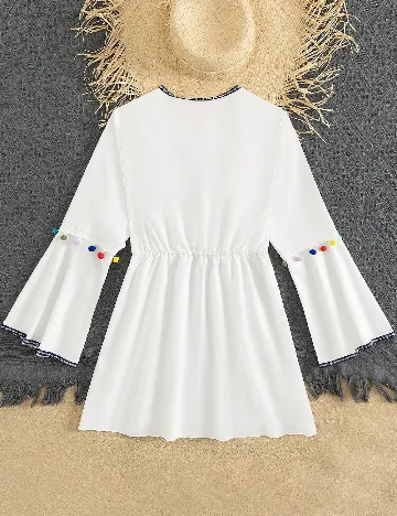 Rochie de plaja Shein Kids, alb