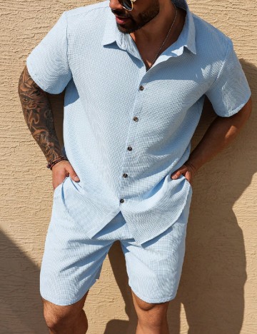 Compleu SHEIN Plus Size Men, albastru