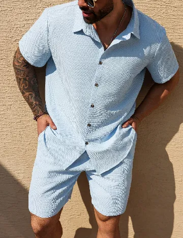 Compleu SHEIN Plus Size Men, albastru